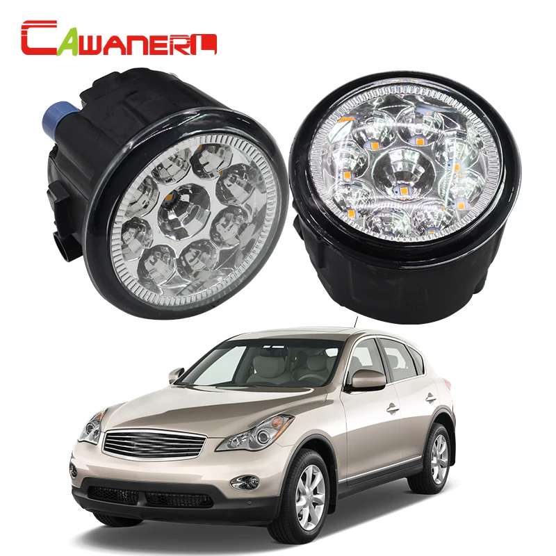 

Cawanerl 2 Pieces H8 H11 Car LED Light Front Fog Light DRL Daytime Running Light 12V DC For Infiniti EX35 3.5L V6 2008-2012