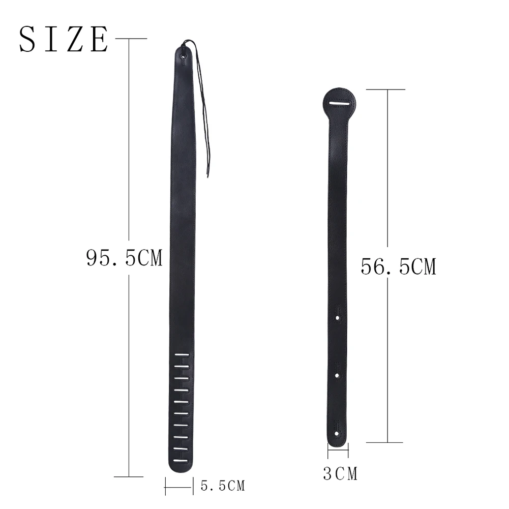 

Guitar Strap Adjustable Cowhide Leather Belt Lightweight Portable Music Elements for Folk Electric Guitar Bass Parts