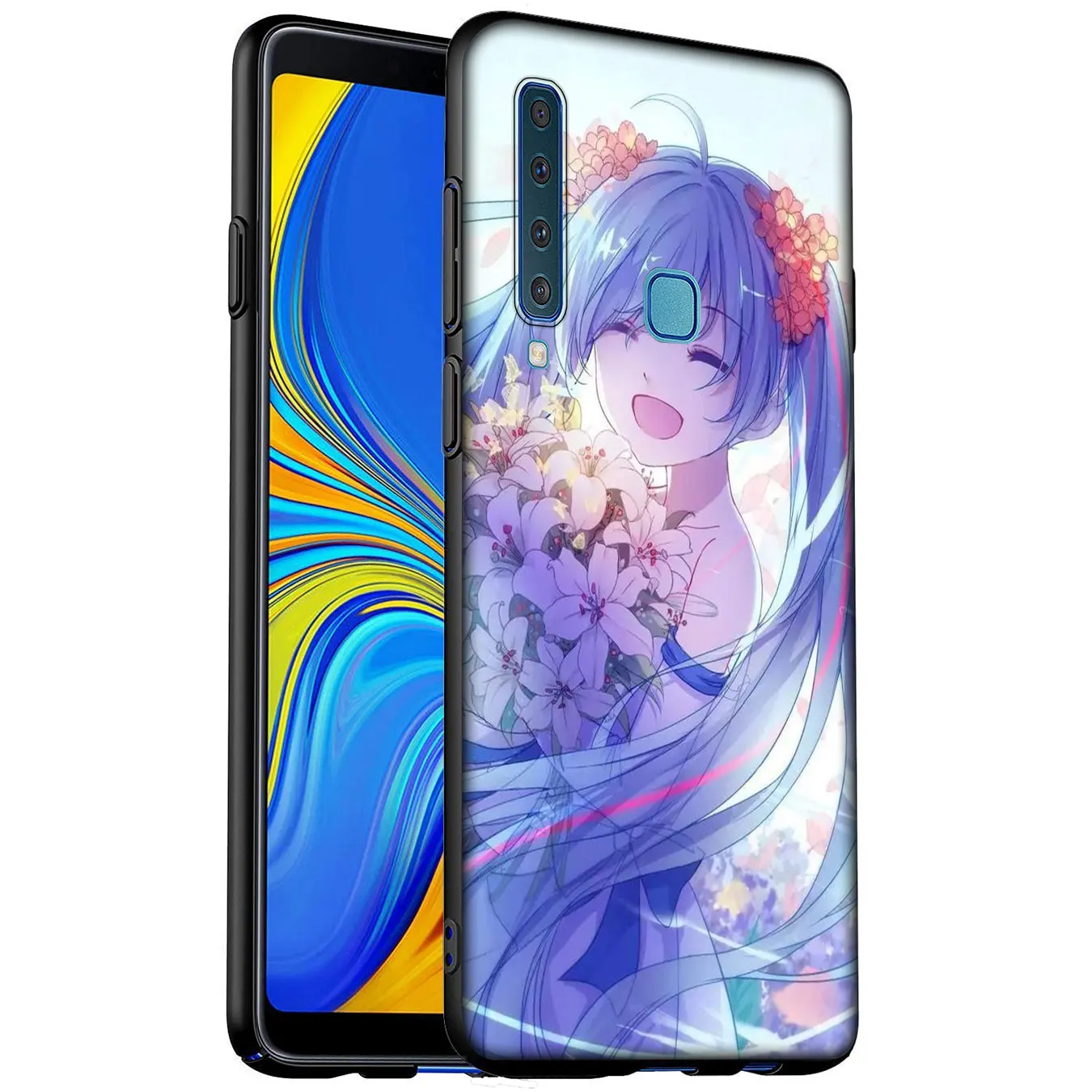 Мягкий силиконовый чехол для телефона Hatsune Miku Anime Girl Vocaloid Samsung Galaxy A6 A7 A8 A9 2018 A3 A5 2016