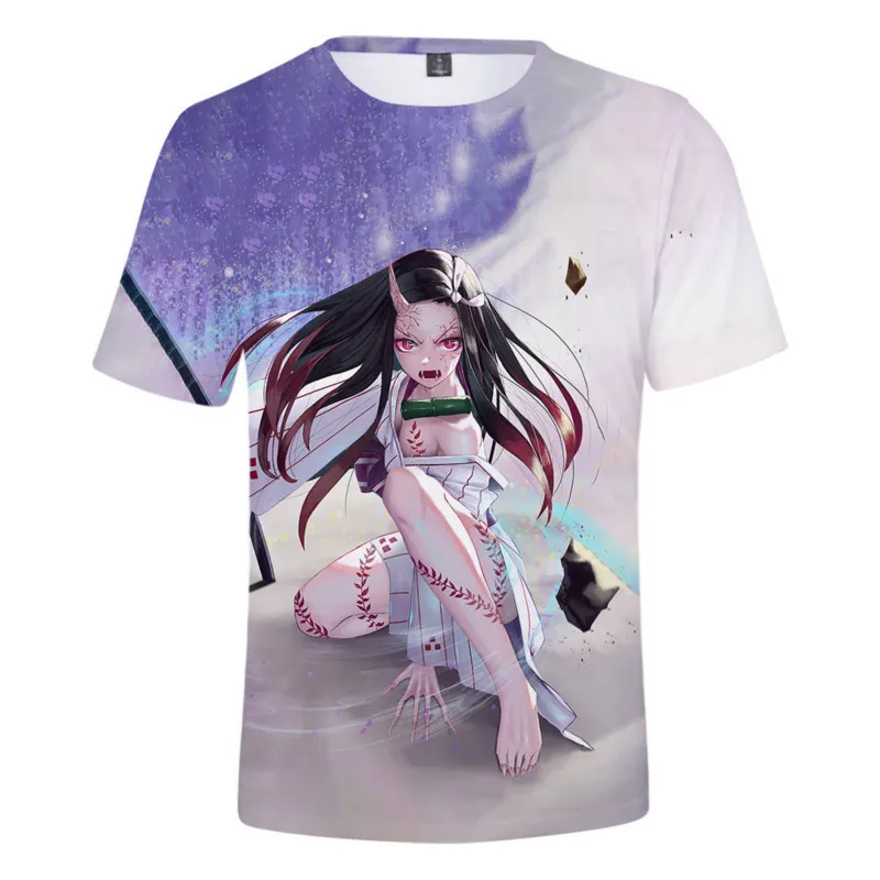 2021 latest popular anime killer blade digital printing 3D trend casual short-sleeved T-shirt trend digital printing short sleeved t shirt