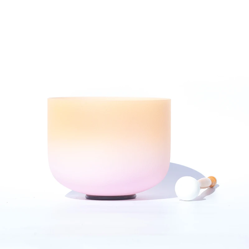 Чаша из матового кварцевого кристалла для медитации 10 дюймов розового цвета |