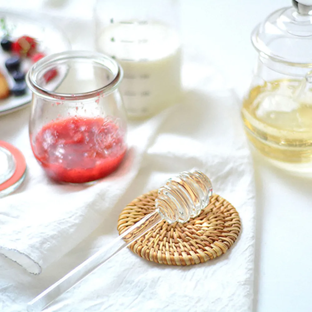 Медовая ложка стеклянная банка для меда ручка-дозатор кухонное приспособление с