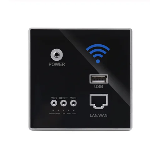 black 300 м 110~ 250 В Белый USB разъем беспроводной wifi usb зарядный разъем, настенный встроенный беспроводной маршрутизатор AP, 3g wifi ретранслятор - Цвет: black