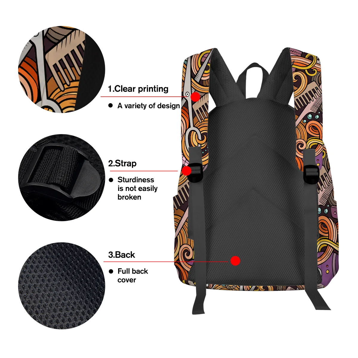 WHEREISART мультфильм Граффити парикмахерские рюкзаки ноутбук с Usb зарядным портом