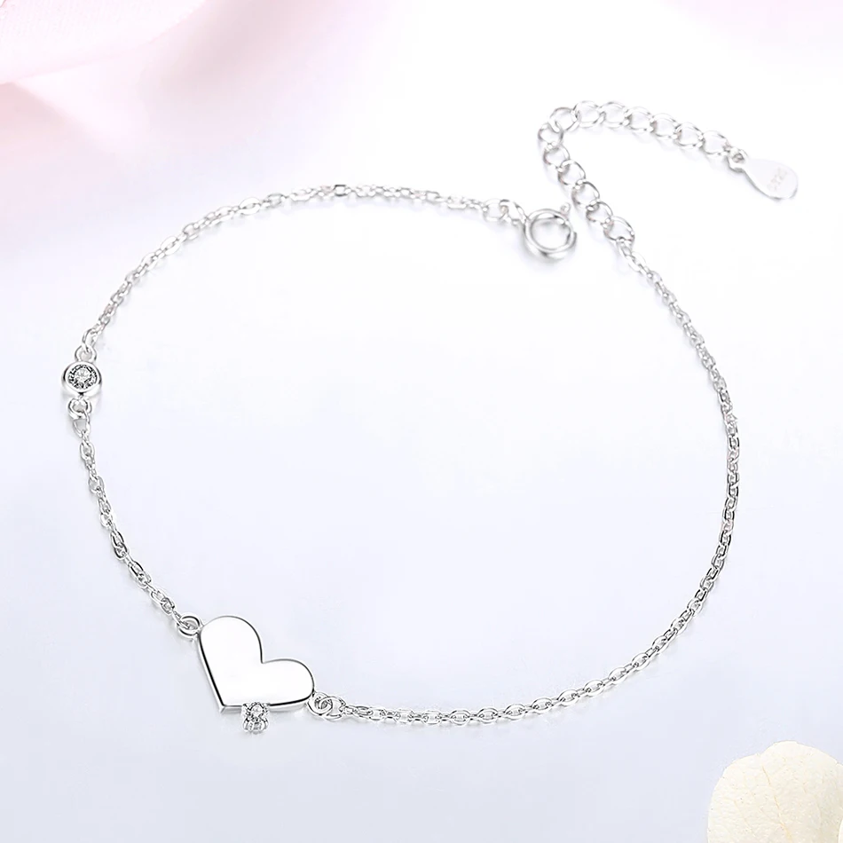 Женский браслет из серебра 925 пробы с фианитом|Гибкие и жесткие браслеты| |