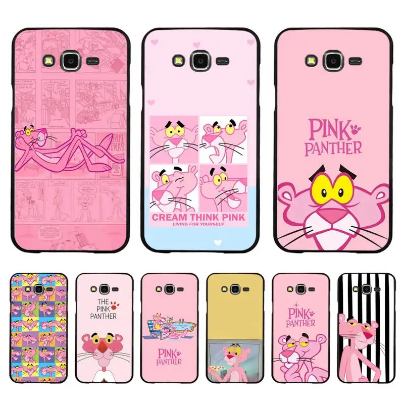 

Cute Pink Panther Phone Case For Samsung Galaxy J4plus J6 J5 J72016 J7prime cover for J7Core J6plus Back Coque