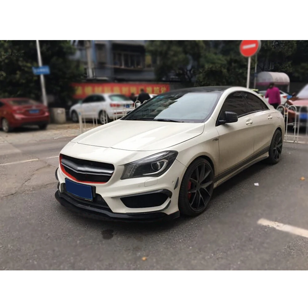 Передний бампер из углеродного волокна спойлер для Mercedes Benz CLA Class C117 CLA180 CLA250 CLA45 AMG