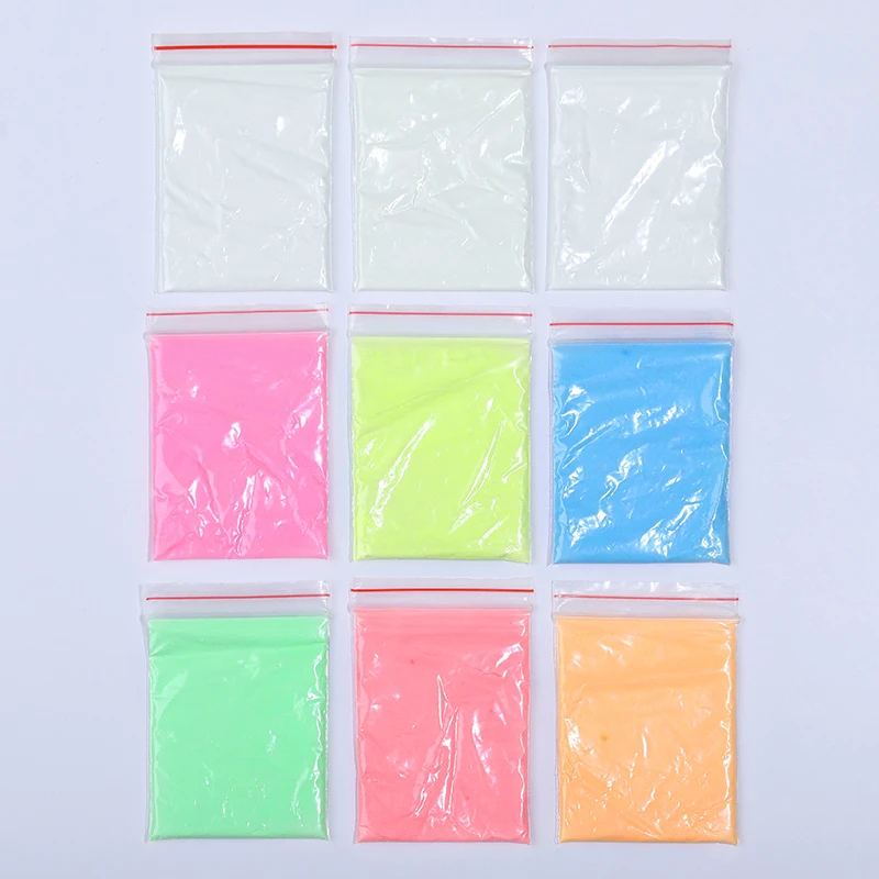 1 коробка блеск для ногтей светится в темноте акриловый порошковый