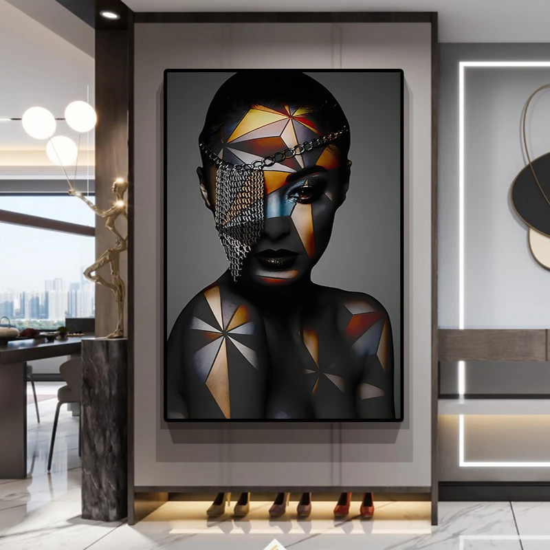 

African Black Woman Graffiti Art Posters And Prints Abstract African Girl Canvas Paintings On The Wall Art Pictures Home Decor