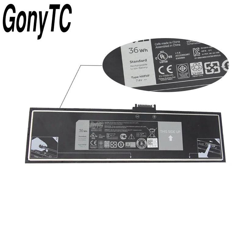GONYTC 7 4 v 36wh новый оригинальный HXFHF Аккумулятор для ноутбука DELL Venue 11 Pro (7130) (7139)