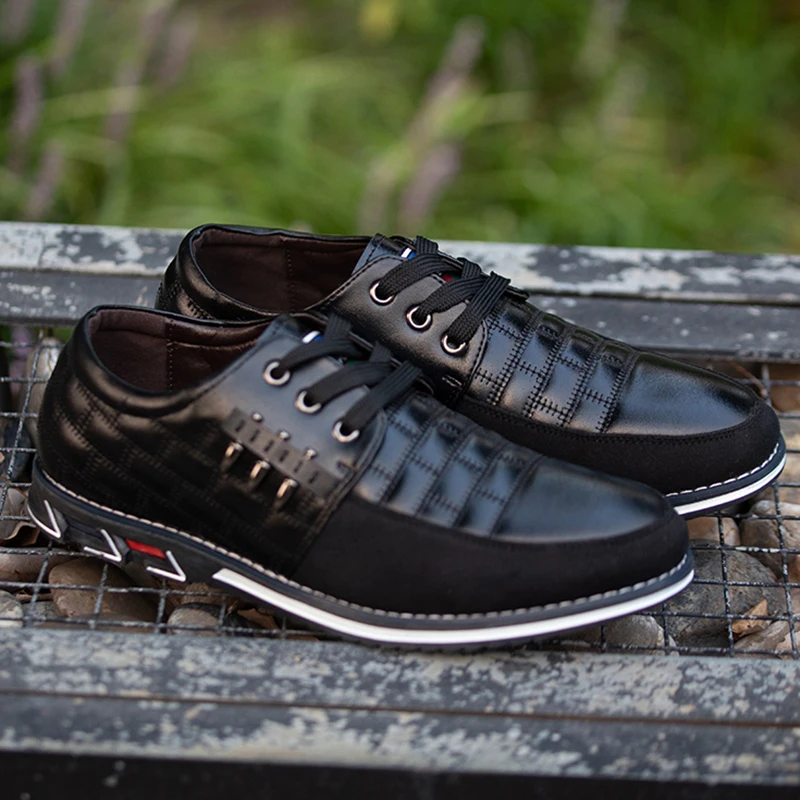 Новинка Мужские кроссовки Высокое качество кожи Обувь для пеших прогулок Модная