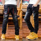 Джинсовые штаны для мальчиков, прямые, классические, От 4 до 11 лет