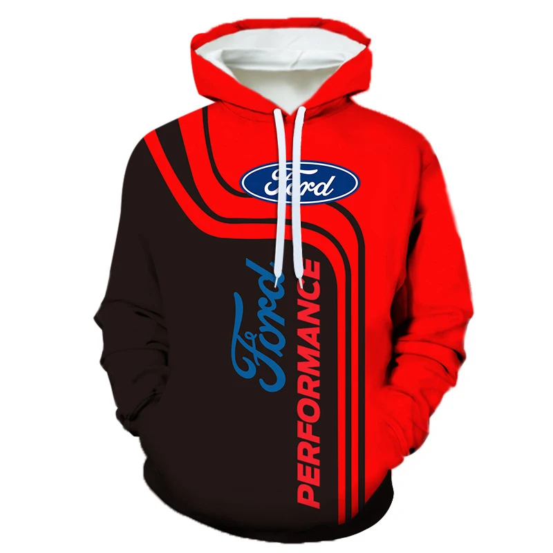 

2021 The new spring and autumn trend men's Ford car logo 3D printing pattern hoodie men's clothing around Harajuku