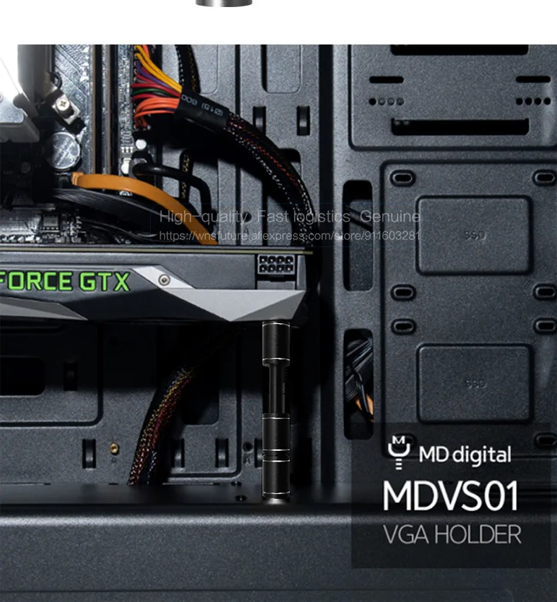 VGA держатель для карт Телескопический вращающийся винт Магнитный графический