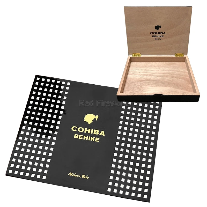 

COHIBA BEHIKE 52 54 56 Piano Finish Cedar Wood Cigar Cigarette Humidor Cabinet Tobacco Storage Smoking Gadget Collection Box