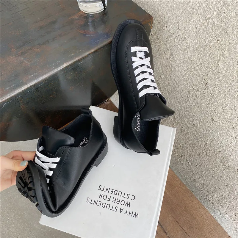 

Women Shoes Autumn All-Match Female Footwear Modis British Style Round Toe Oxfords Casual Sneaker Fall Winter Dress 2021 Preppy