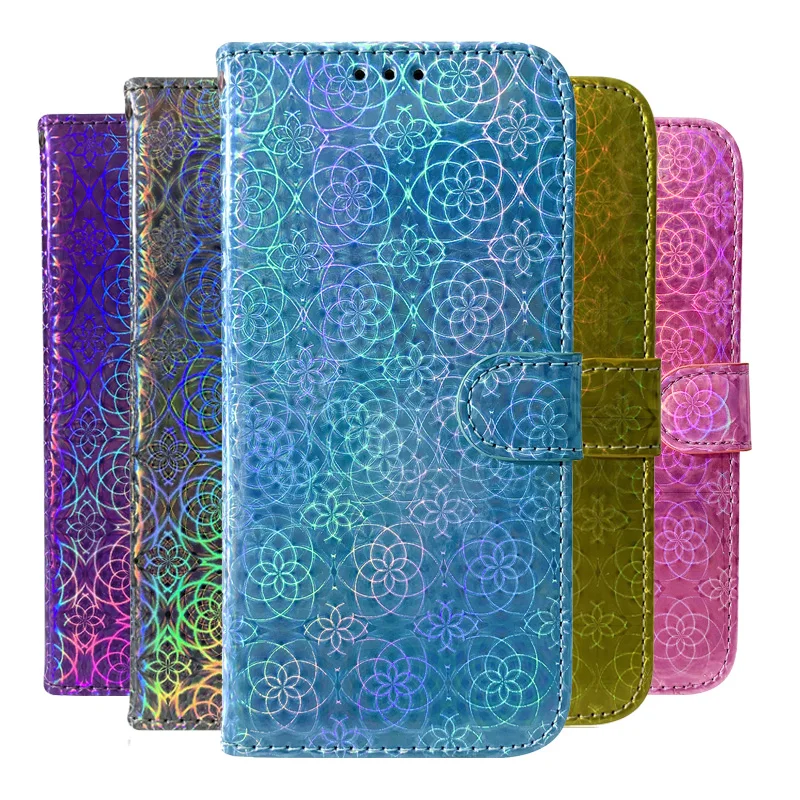 

Laser Fluorescent Flip Wallet Phone Case For Asus Zenfone 6 ZS630KL Smartphone Case For Asus ZS630KL Book Bag Cover