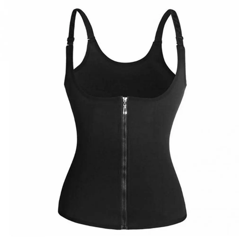 

Women Suspender Waist Trainer Push Up Vest Tummy Belly Girdle Body Shaper Waist Cincher Corset Zipper Vest Plus Shaperwear