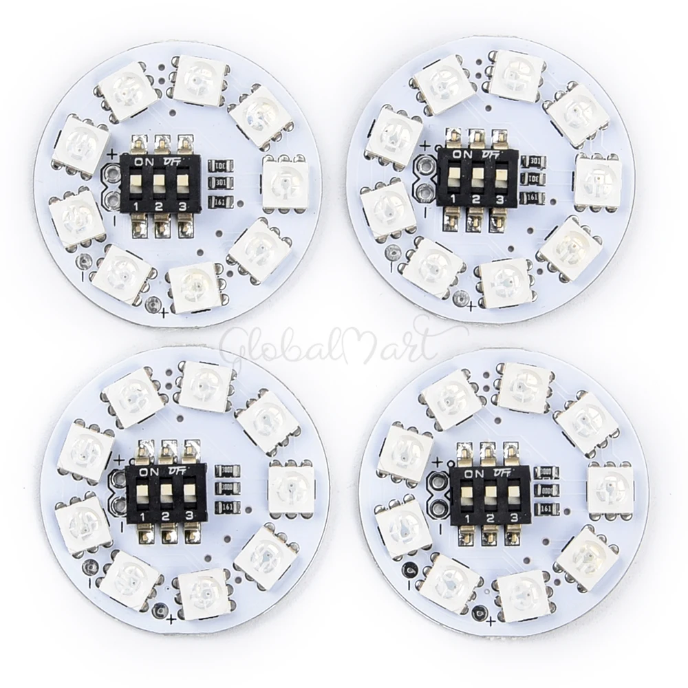 Новый RC 7 цветов RGB светодиодный круглая пластина X8-16V светильник доска 5050 X8 / 16V