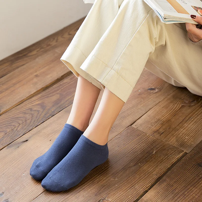 3 пары = 6 пар носков Тапочки из чистого хлопка Впитывающие пот носки башмачки