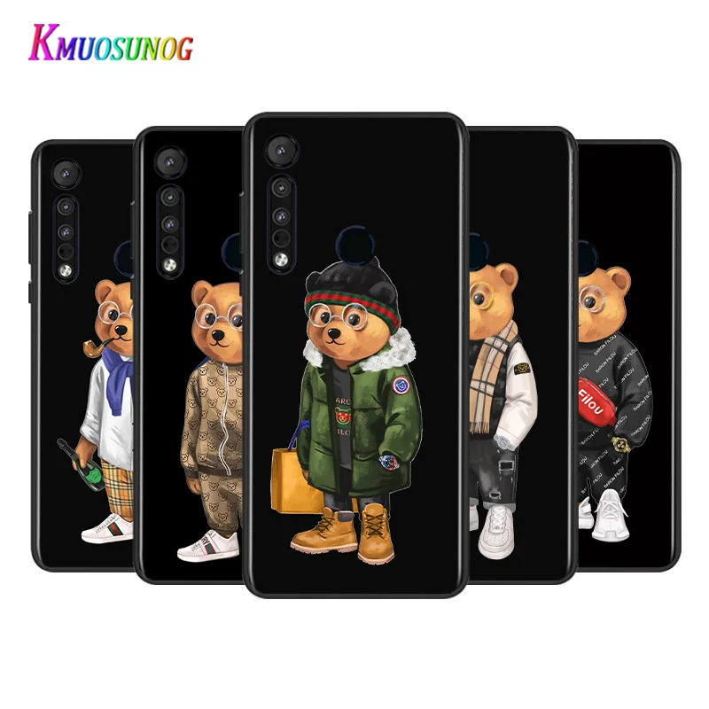 

Fashion Cartoon Bear For Motorola G9 G8 G Stylus Power One Fusion Hyper Edge E7 E6 5G Plus Play Lite Silicone Phone Case