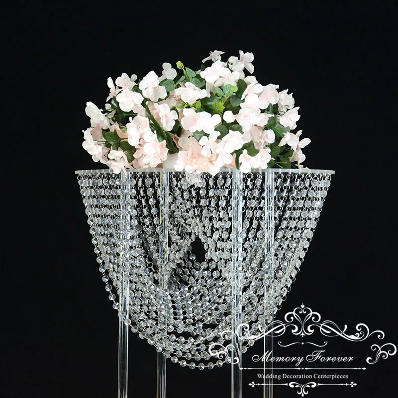 24 дюйма высокий Свадебный Хрустальный центральный прозрачный цветок люстры