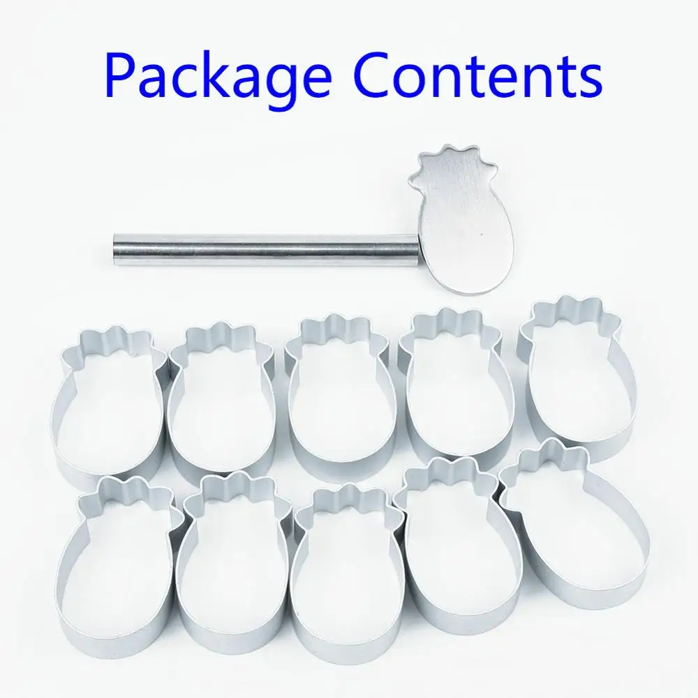 10 шт./компл. прямоугольная/эллипсовая/ананасовая форма ананасового пирога резак