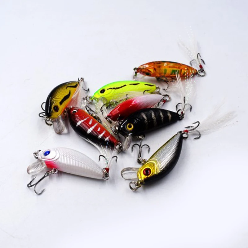 8 шт. рыболовные приманки с колокольчиком и блестящим перо-воблер аксессуары для