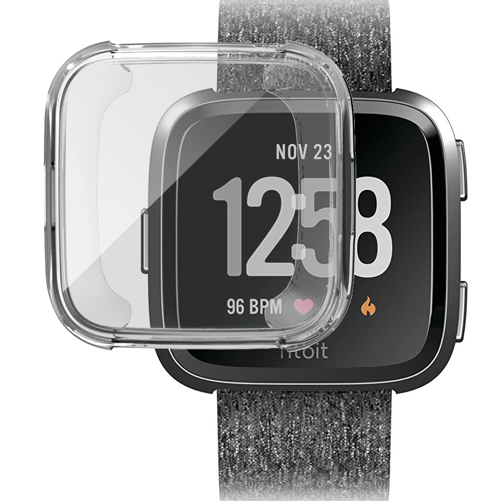 Защитный чехол с поворотом на 360 градусов для Fitbit Versa Band покрытием подходит Bit 2/3