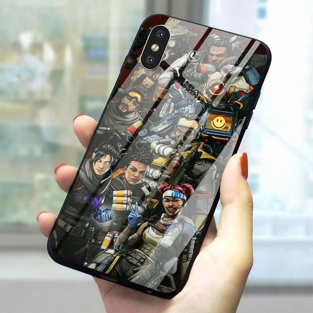 Чехол для телефона из закаленного стекла Game APEX iPhone 8 Plus 5 5S SE 6 6S 7 8/6 X XS XR Xs Max|Бамперы|