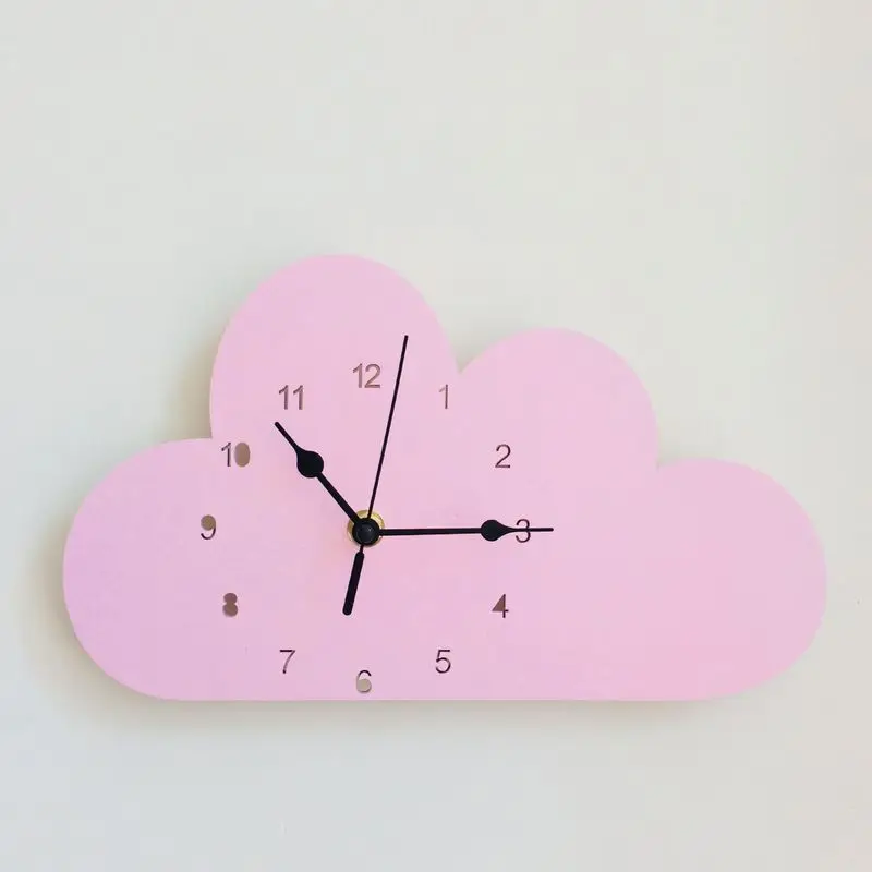 Детские часы в скандинавском стиле декоративные милые облака настенные
