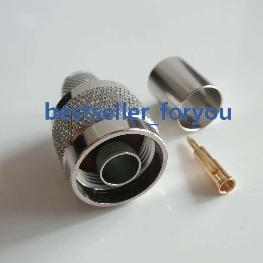 N Male Connector Plug Crimp RG8 RG213 LMR400 50-7DFB Cable RF Connector