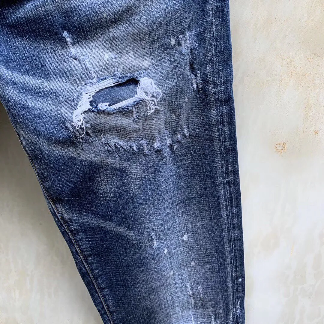 blue pants 100% Cotton classic,Authentic,DSQUARED2,Retro,Italian brand ,Women/Men Jeans,locomotive,Jogging jeans,DSQ983