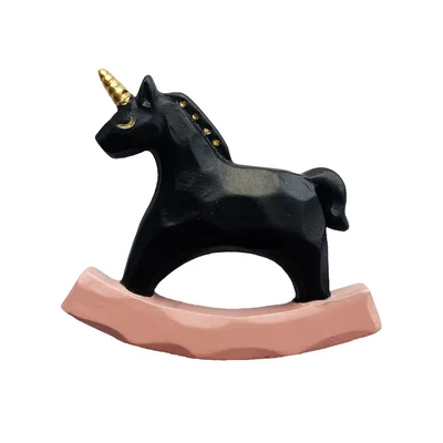 Стерео черный белый resion лошадь магнит на холодильник производство Китай детская