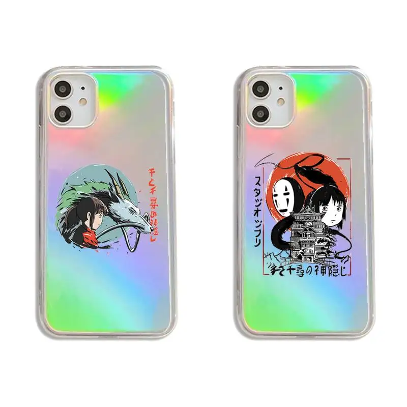 

Spirited Away Ghibli Anime Cute Totoro Phone Case Transparent for iPhone 7 8 11 12 se 2020 mini pro X XS XR MAX Plus