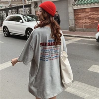 casual loose fashion basic letter printed all match oversize college wind street hot sale women female short sleeve top t shirts