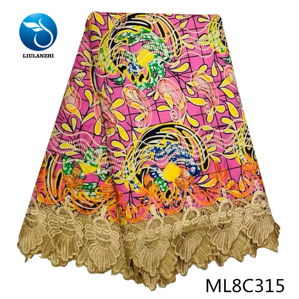 Красивый воск хлопок вышивка Анкара Африканский кружево 2020 шитье 6 ярдов гипюр