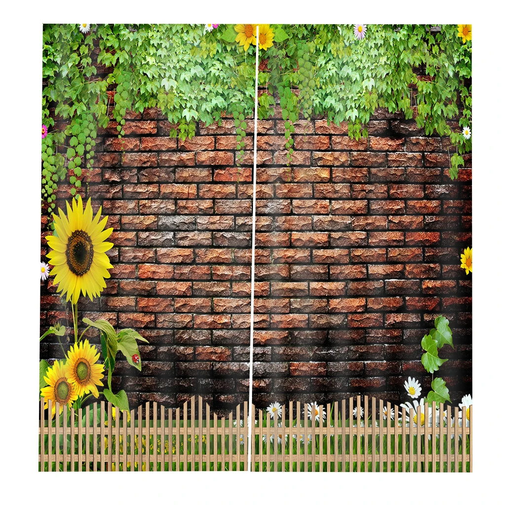 Настраиваемые цветы красные кирпичные стены индивидуальный узор декоративная