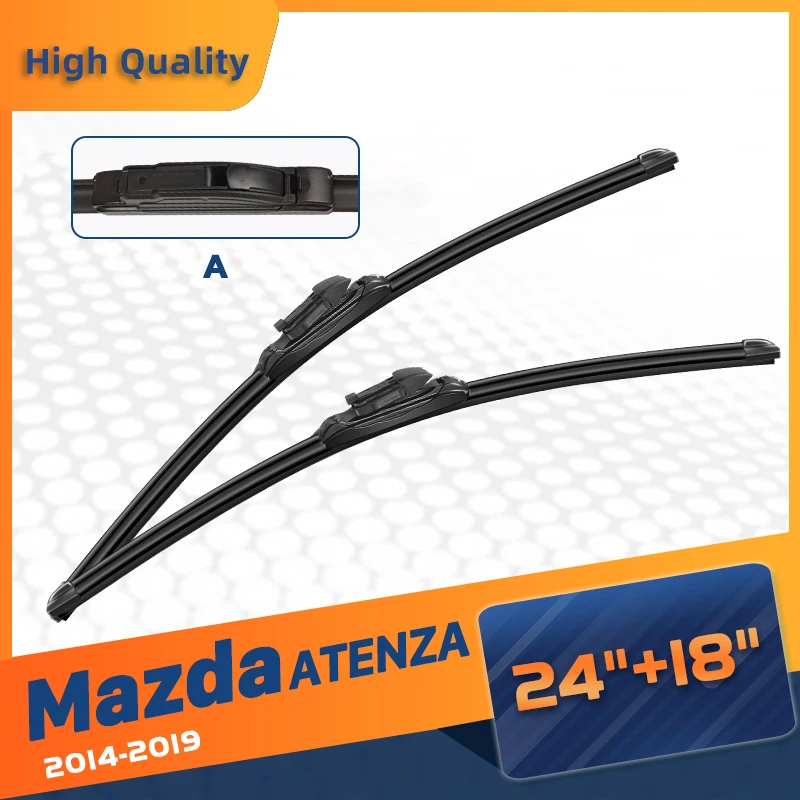 

Щетка стеклоочистителя CELANOVA для Mazda ATENZA 2014-2019 24 дюйма + 18 дюймов, резиновые стеклоочистители без рамки