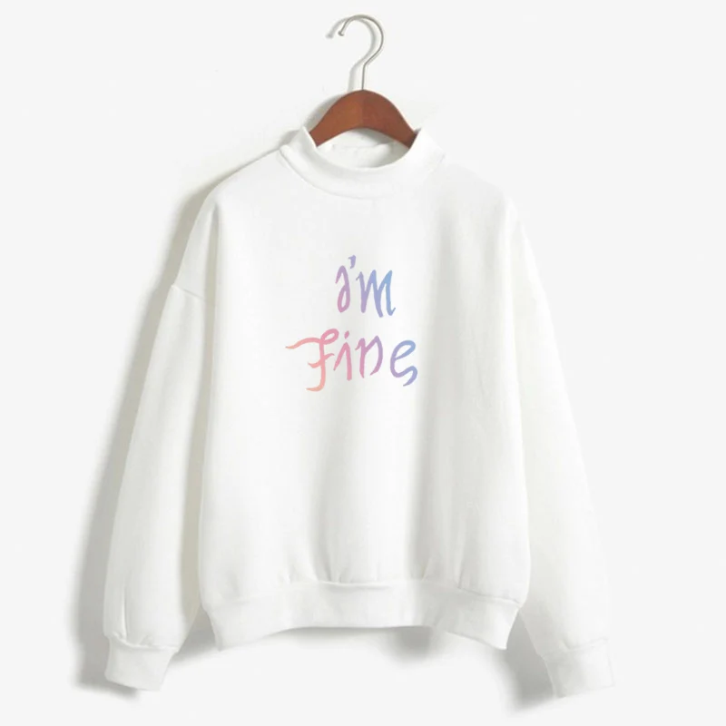 Im fine сам по себе Толстовка в стиле bangtan love yourself Женская harajuku kpop худи|Женские
