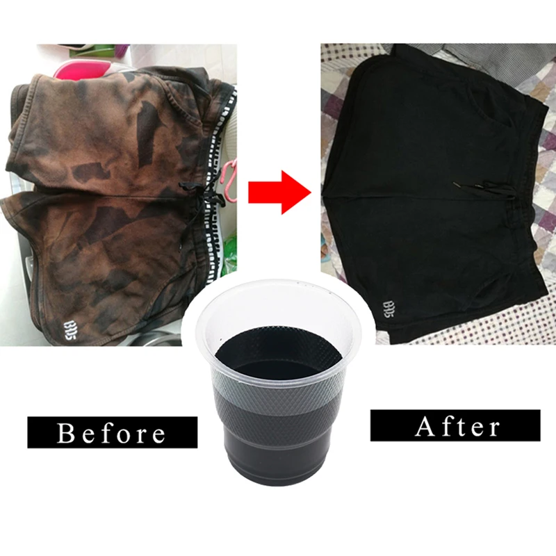 Краска черная для ткани красящий порошок одежды текстильная краска обновления