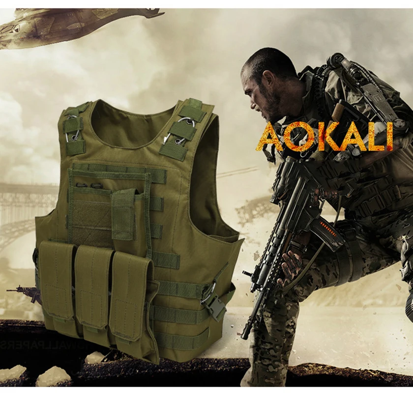 

Tactical Vest Outdoor Ultra-Light Breathable Combat Training Vest Adjustable for Adults,CS,Outdoor Games