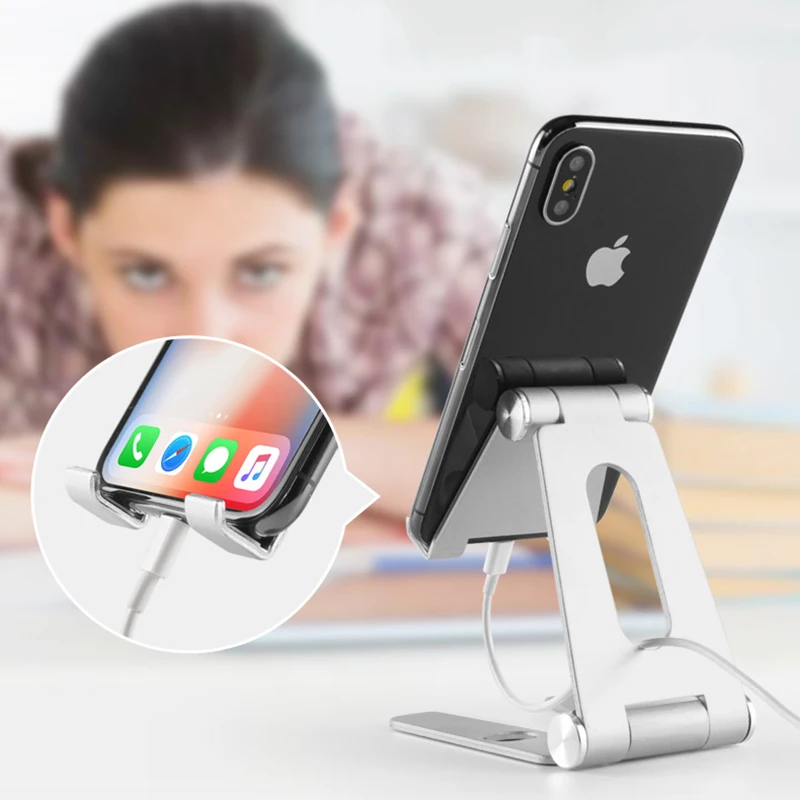 

Aluminum Alloy Universal Phone Desk Holder Home Office Desktop Mobile Phone Holder Stand Smartphone Support