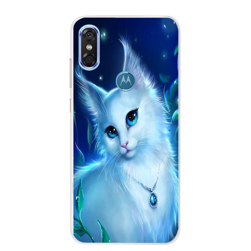 Чехол для Motorola One Power Animal Cat Milu Lotus Gold Eyes Game Over индивидуальность P30 Note Cover Shell|Бамперы|