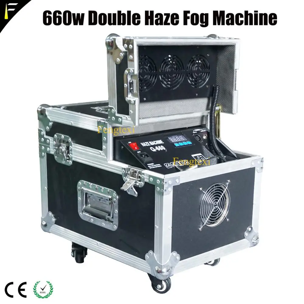 Cheap Máquina de neblina de doble difusión, dispositivo de niebla de 660w, LCD, utilería para bodas, efecto especial, máquina de humo de hielo seco