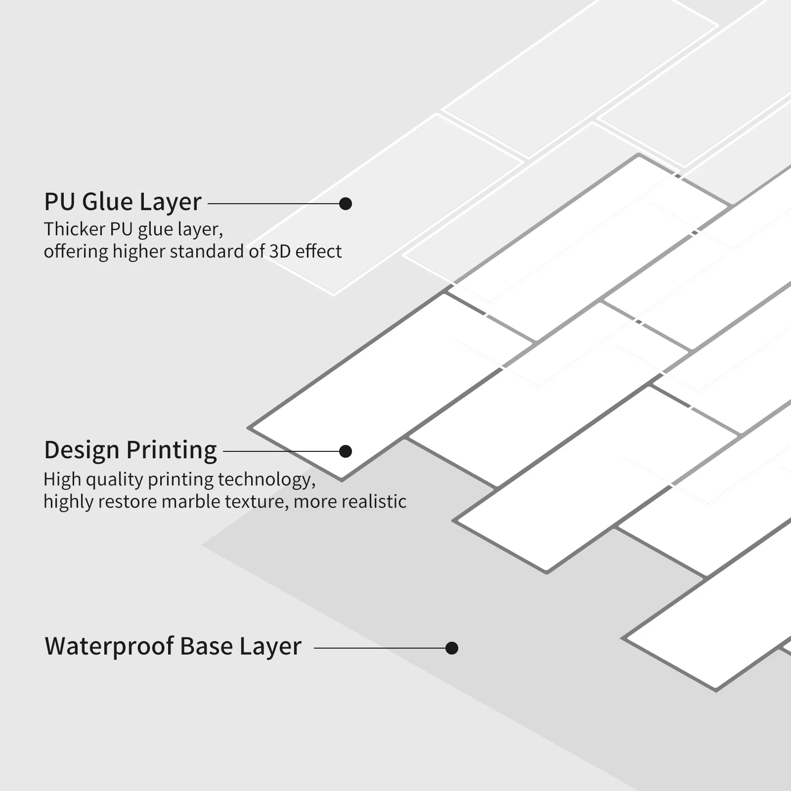 morcart self adhesive wall decorative vinyl 3d tile sticker waterproof peel and stick backsplash tile for kitchen bathroom 1pcs free global shipping