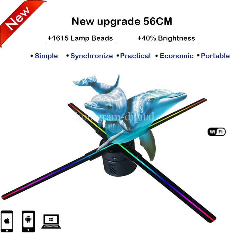 3d вентилятор голограмма проектор настенный Wi Fi светодиодная вывеска