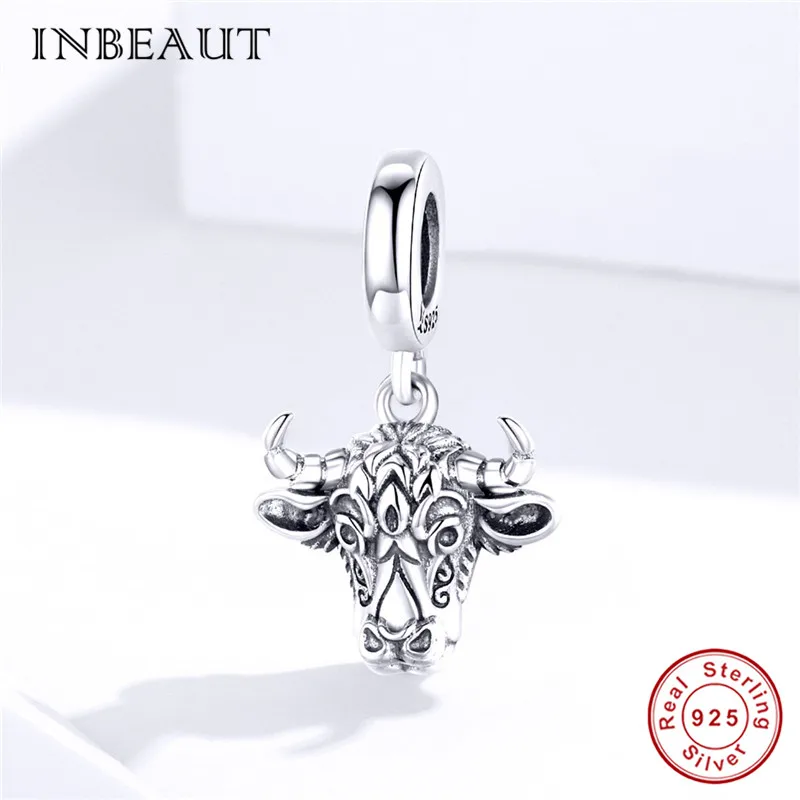 Бусина INBEAUT женская из серебра 100% пробы с головой коровы | Украшения и аксессуары