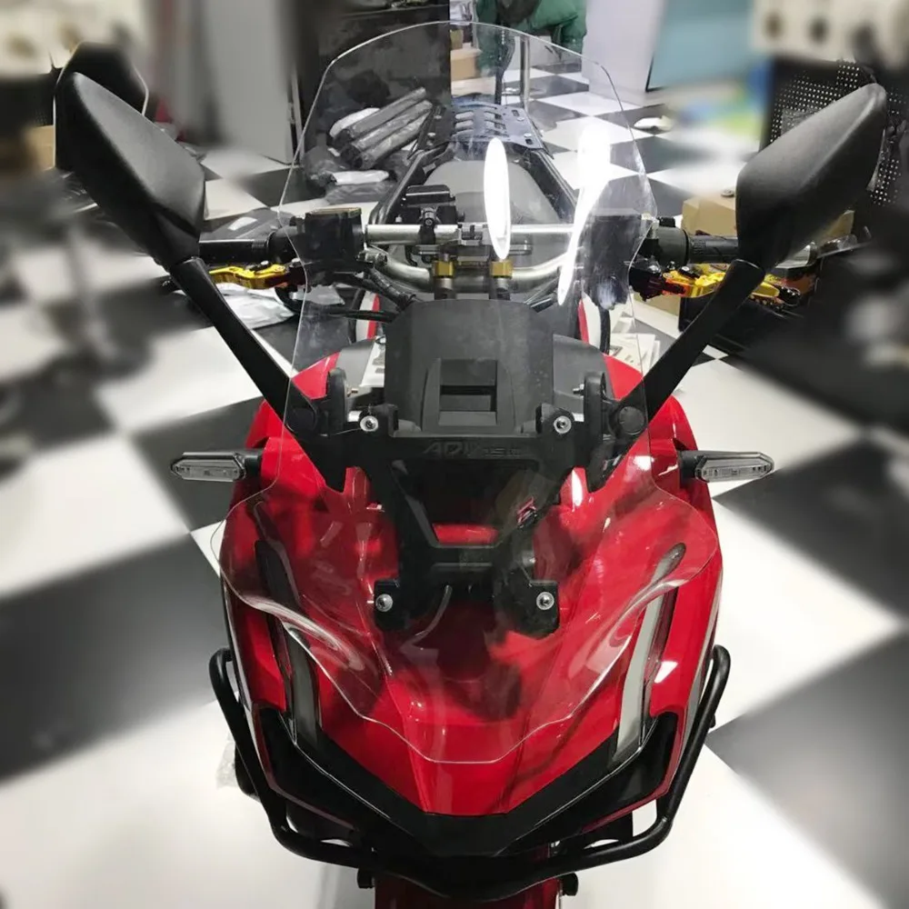 Для Honda adv 150 боковое зеркало-адаптер кронштейн стента Semspeed зеркало заднего вида фиксированное Крепление с логотипом ADV 150