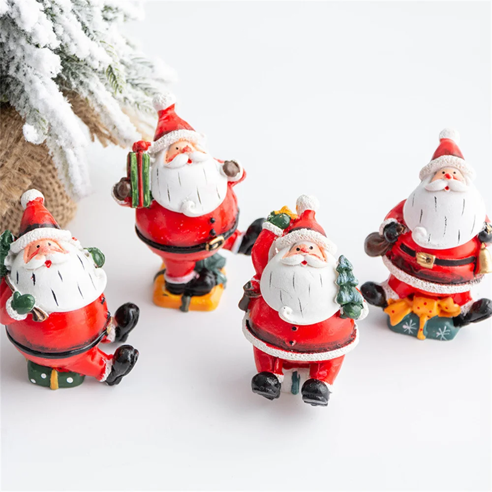 Santa Claus Christmas Snowman Desktop Ornaments Decorations For Home Elk Tree Decor 2021 Navidad Natal Gift  Дом и